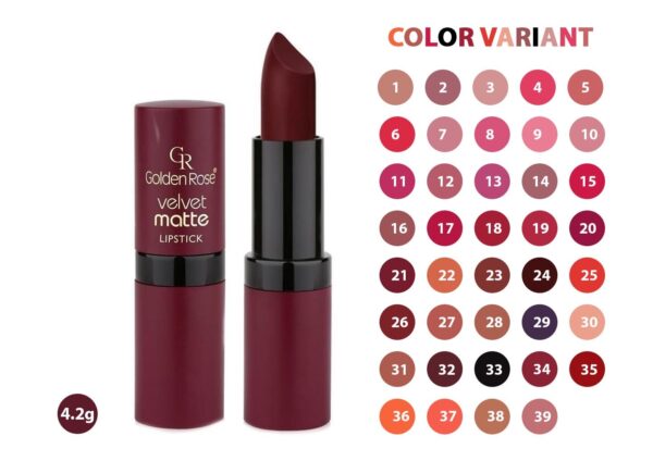 ROUGE A LEVRES VELVET MATTE GOLDEN ROSE